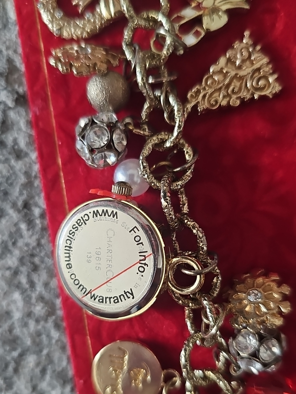 Charter Club Gold Plated Watch Charm Bracelet - Picture 7 of 7
